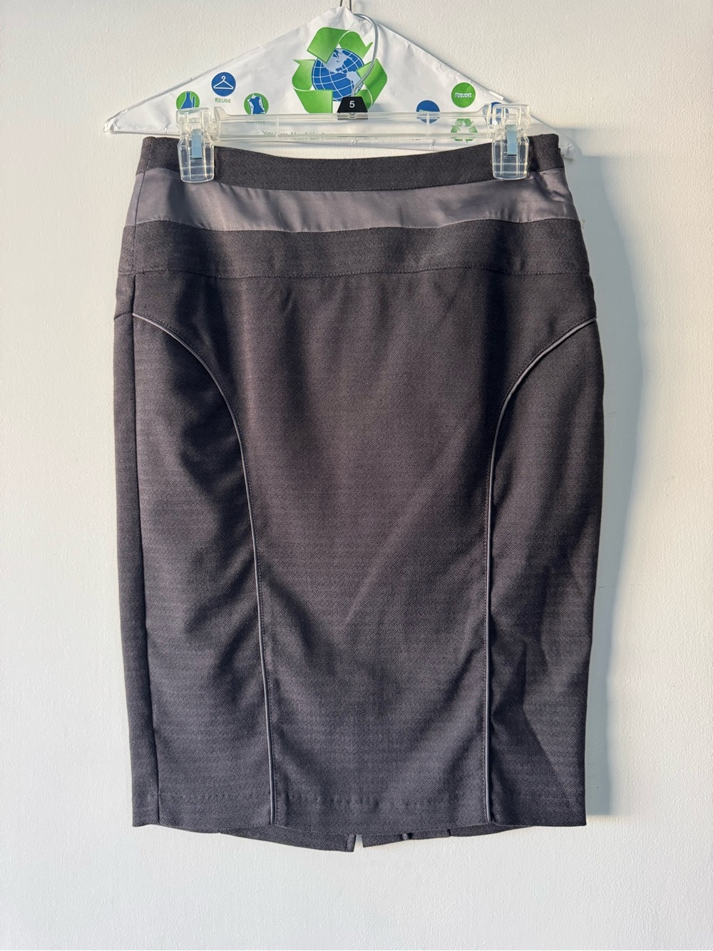 Classic dark gray Pencil Skirt - Sleek Professional Style